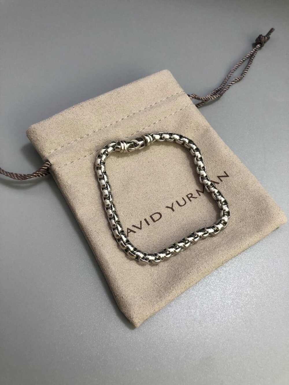 David Yurman Bel Aire Box Chain Bracelet Sterling Silver, 3.6mm, 23cm - Picture 2 of 7